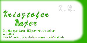 krisztofer majer business card